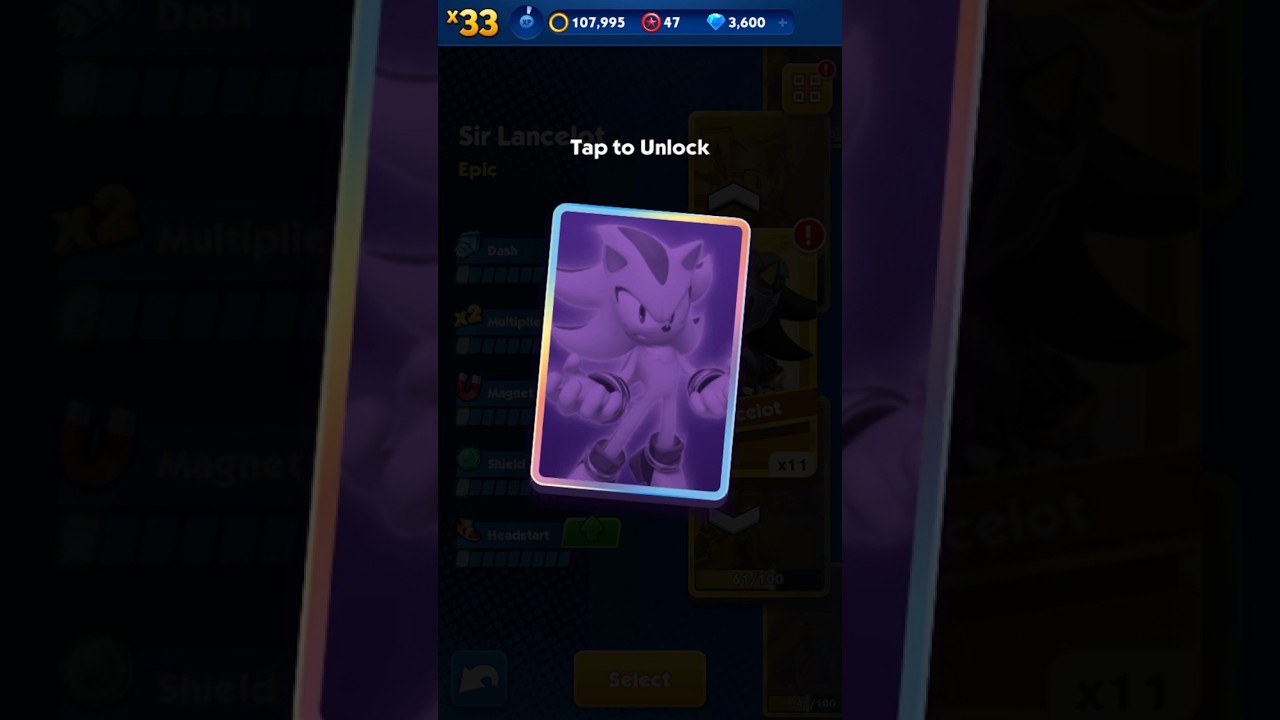 Unlocking Vampire Shadow, Captain Shadow, Sir Lancelot, & Super Shadow in 