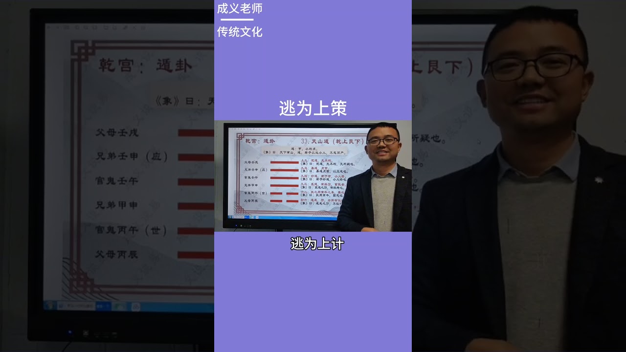 天山遁卦。逃为上策
