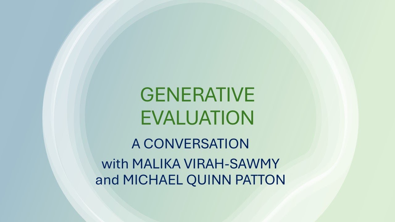Generative and Developmental Evaluation
