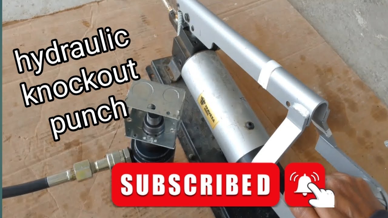 how to use hydraulic knockout punch to make hole