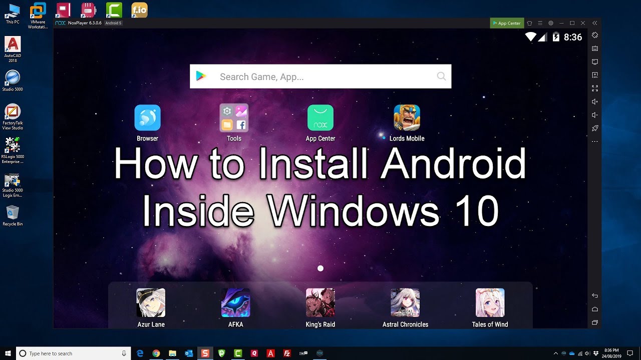 How To Install Android OS Inside Windows 10 | Full Tutorial Walk-through