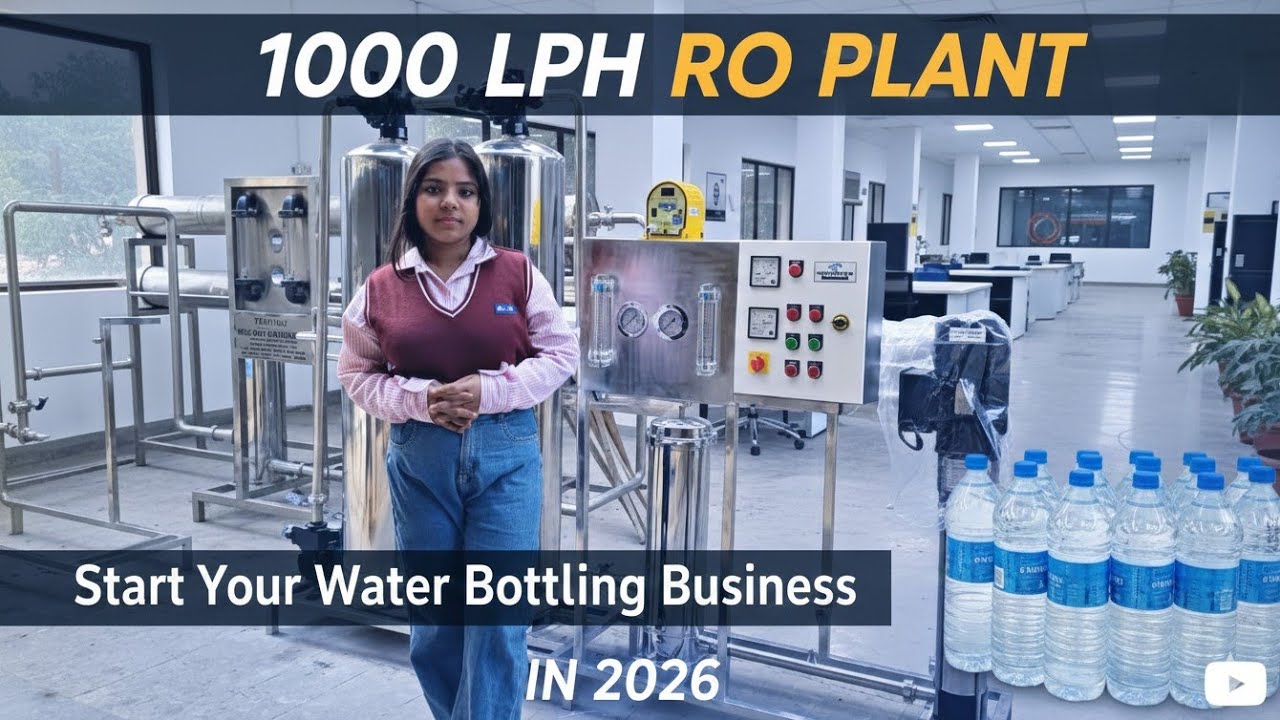 1000 LPH SS RO Plant: Start Your Water Bottling Business in 2026. #ProfitableBusiness #IndustrialRO