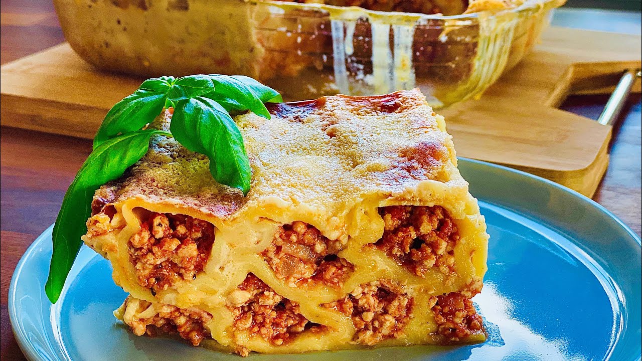 Cannellonis à la Viande Hachée et   Sauce Béchamel Maison Facile