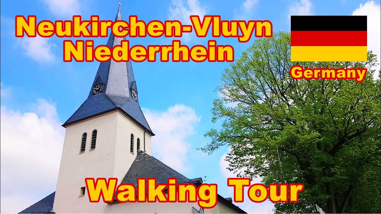 Neukirchen-Vluyn (Ortskern Neukirchen, Ortskern Vluyn) 4K Street Walk (Niederrhein & Ruhrgebiet)