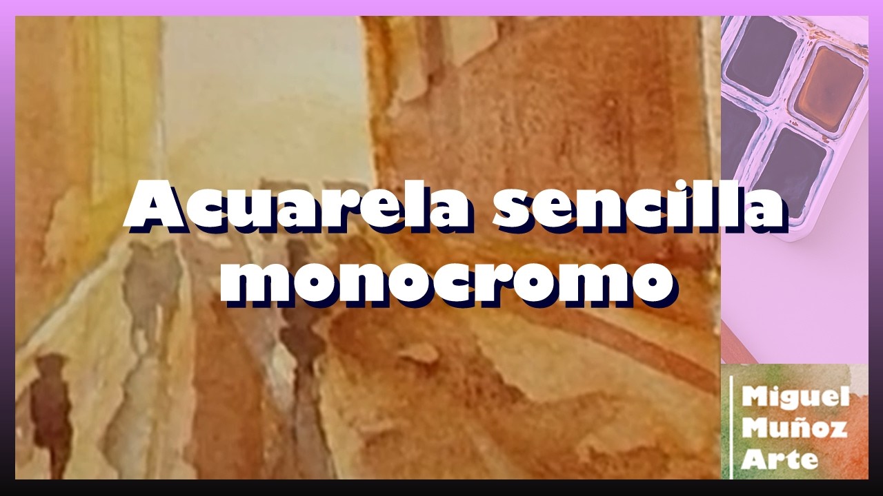 Acuarela sencilla monocromo
