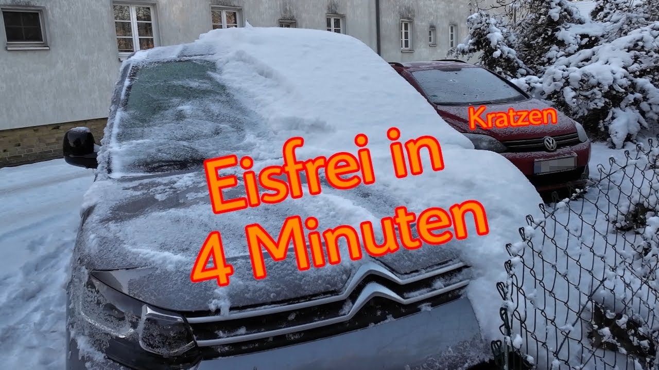 #09 E-Auto in unter 4 Minuten eisfrei während die Nachbarn mit laufenden Motor kratzen