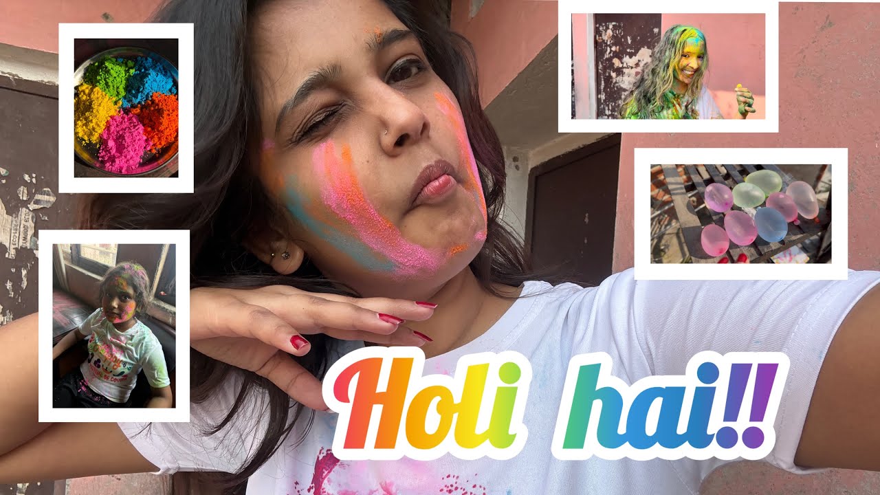 Holi celebration at home ❤️‍🩹 HOLI 2026
