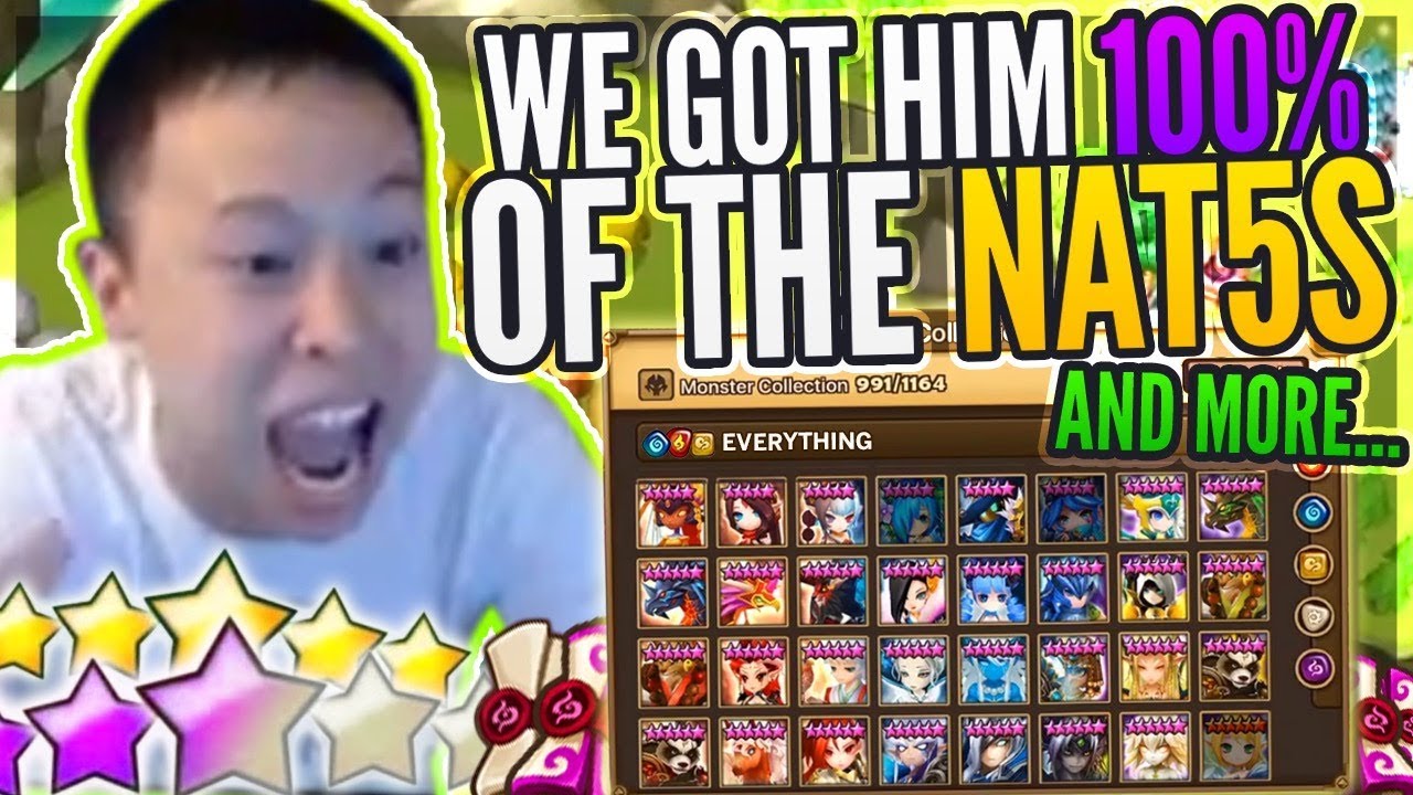 Double LD NAT 5 Summons! - Worlds 1st FULL NAT 5 Collection! Main Elements! - Summoners War
