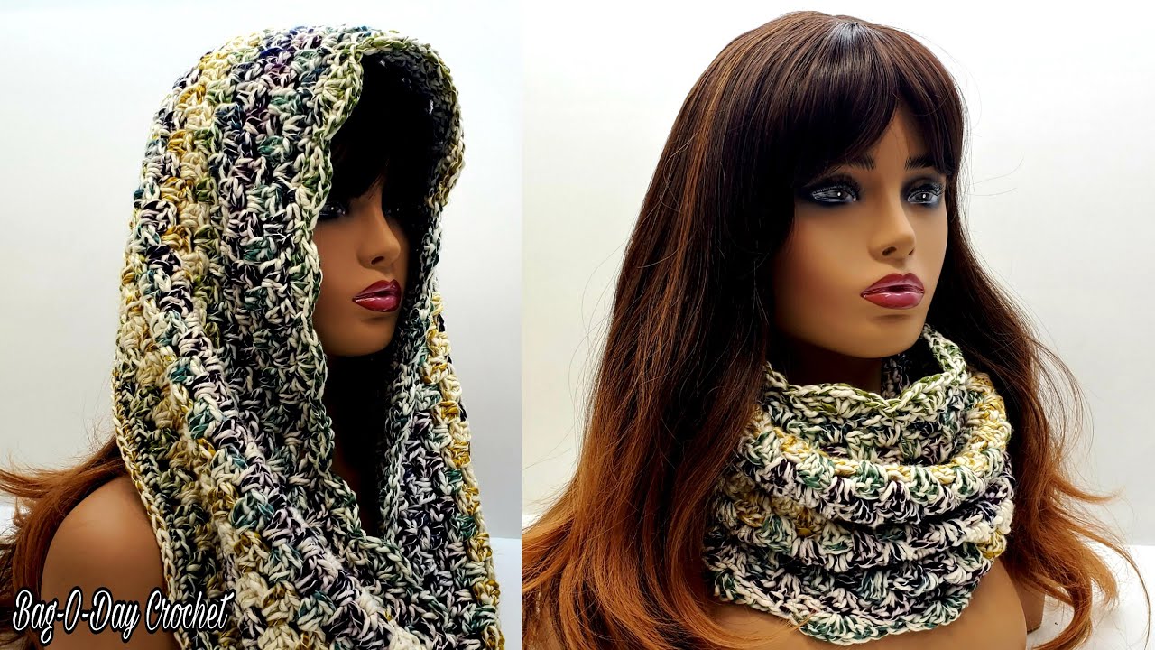 How To Crochet An Easy Cowl Scarf - Arabella Jewels - Bagoday Crochet Tutorial #654