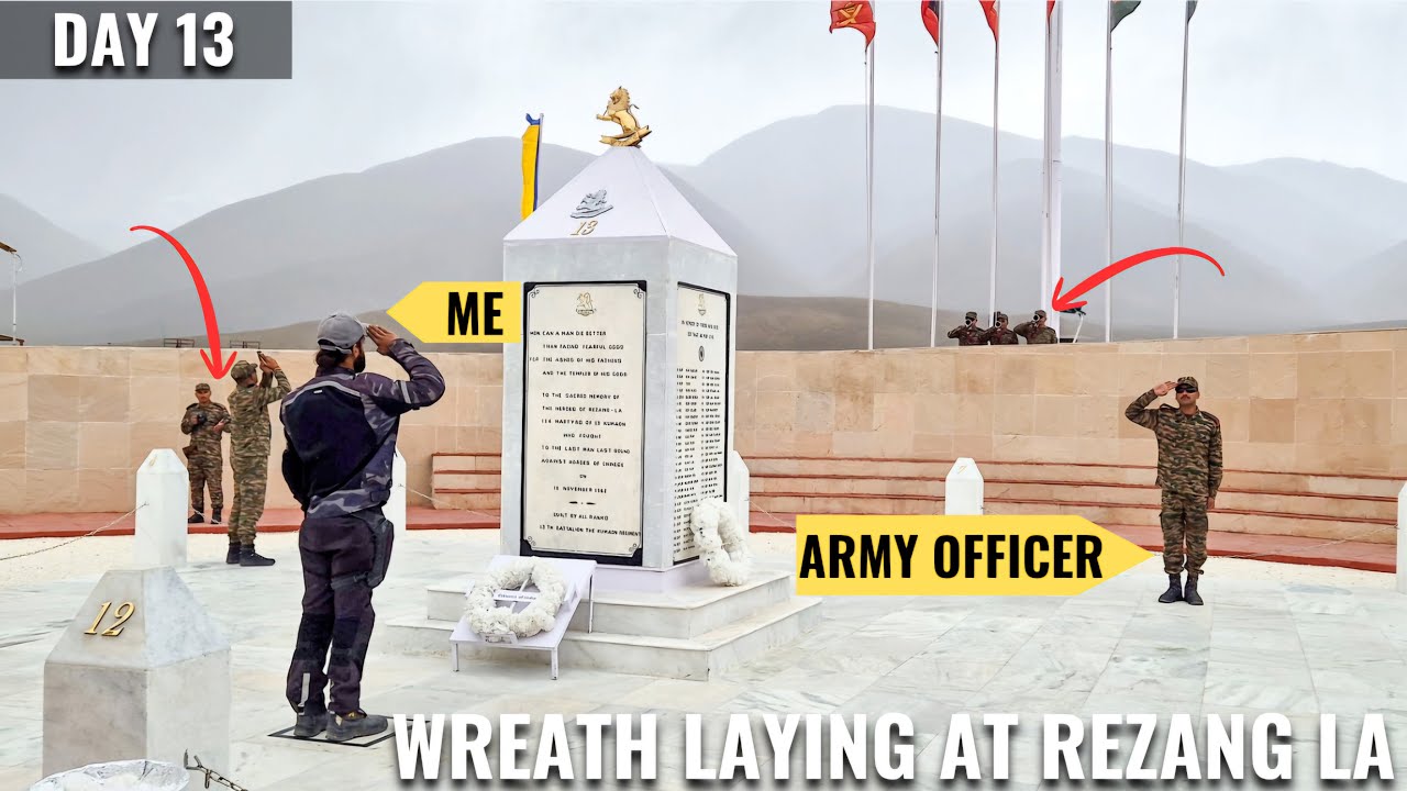 LADAKH RIDE DAY 13 | HONORED TO LAY A WREATH AT REZANG LA | A SPECIAL MOMENT OF MY DREAM LADAKH RIDE
