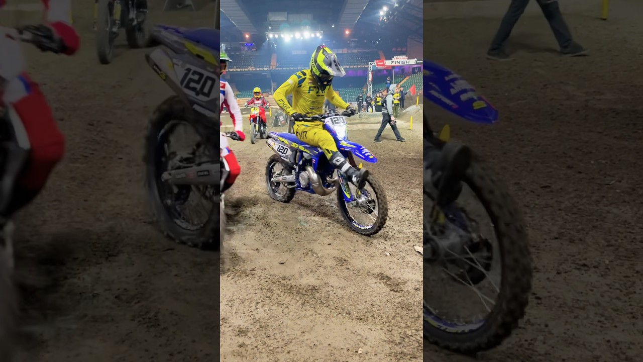 Sherco SE 300 Cooper Abbott setting his holeshot device #sherco #twostroke #2stroke #superenduro