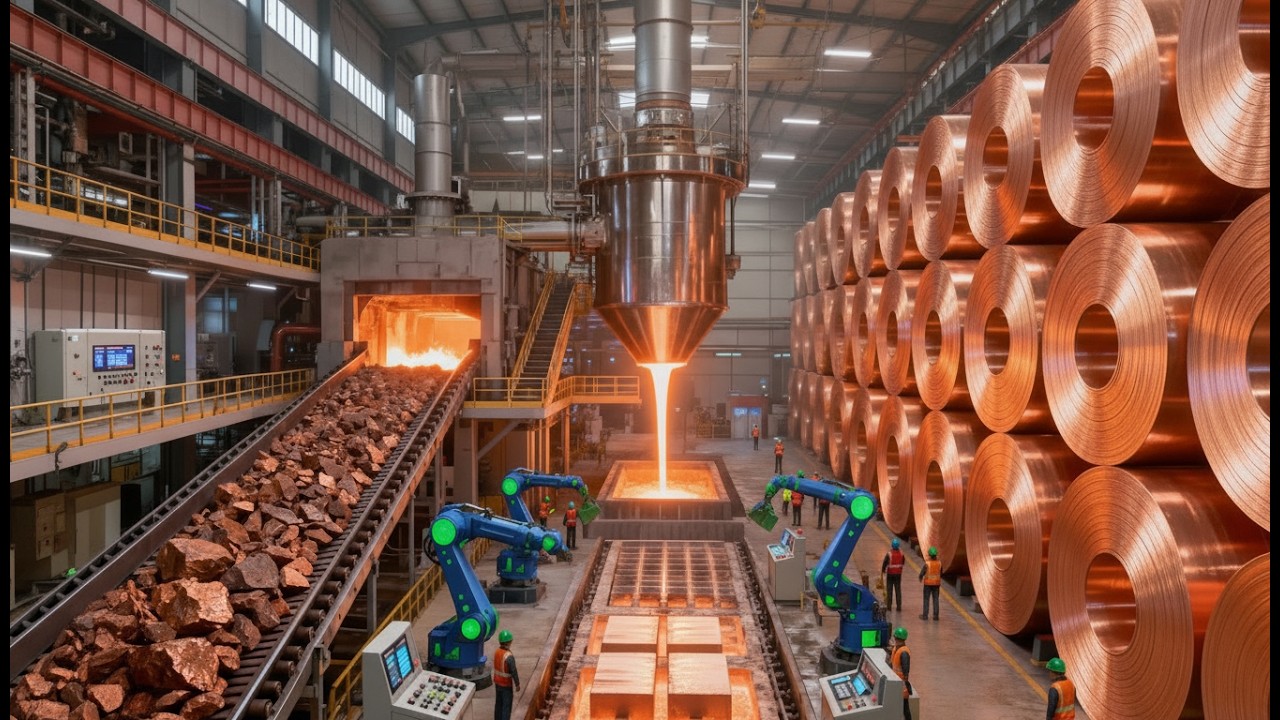 Inside a Modern American Copper Factory – How Special Rocks Become 100 Percent Pure Copper