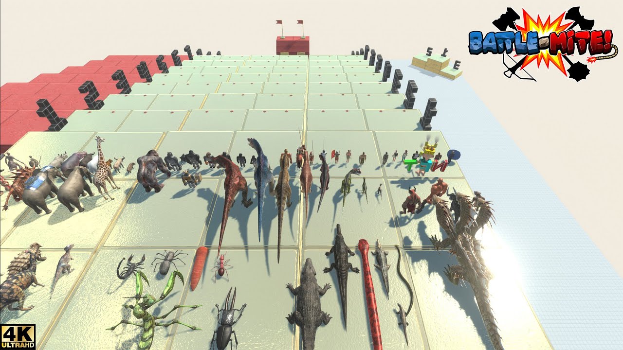 GAUNTLET of STAIRS and MINES | OBSTACLE COURSE | ANIMAL REVOLT BATTLE SIMULATOR | ARBS