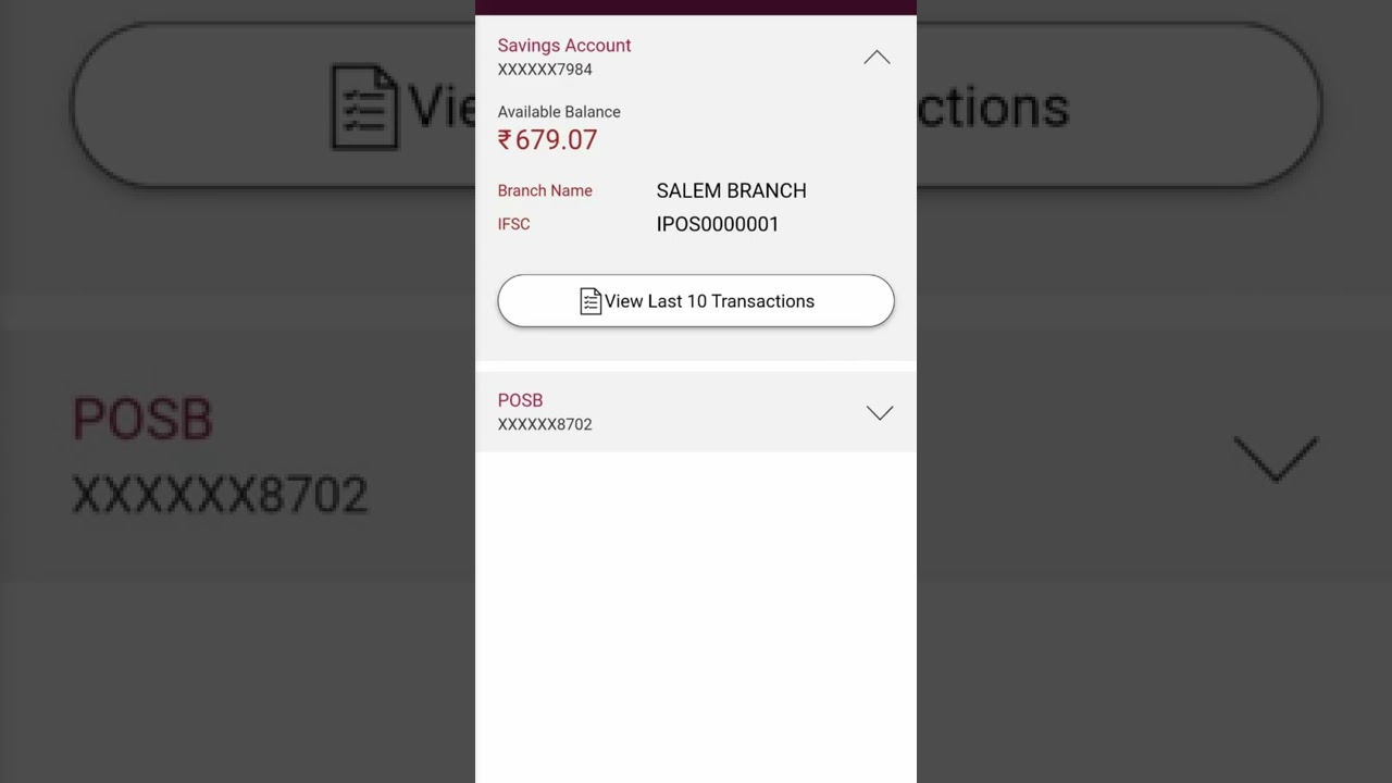 Post Office Savings account Online transactions