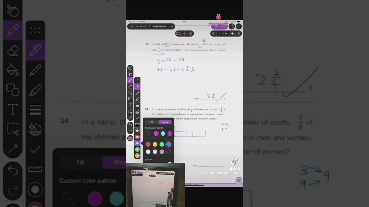 20251227 TikTok Live 237 (Primary 6) #LIVE #singaporemath #math #modelmethod #mathheuristics #grade6