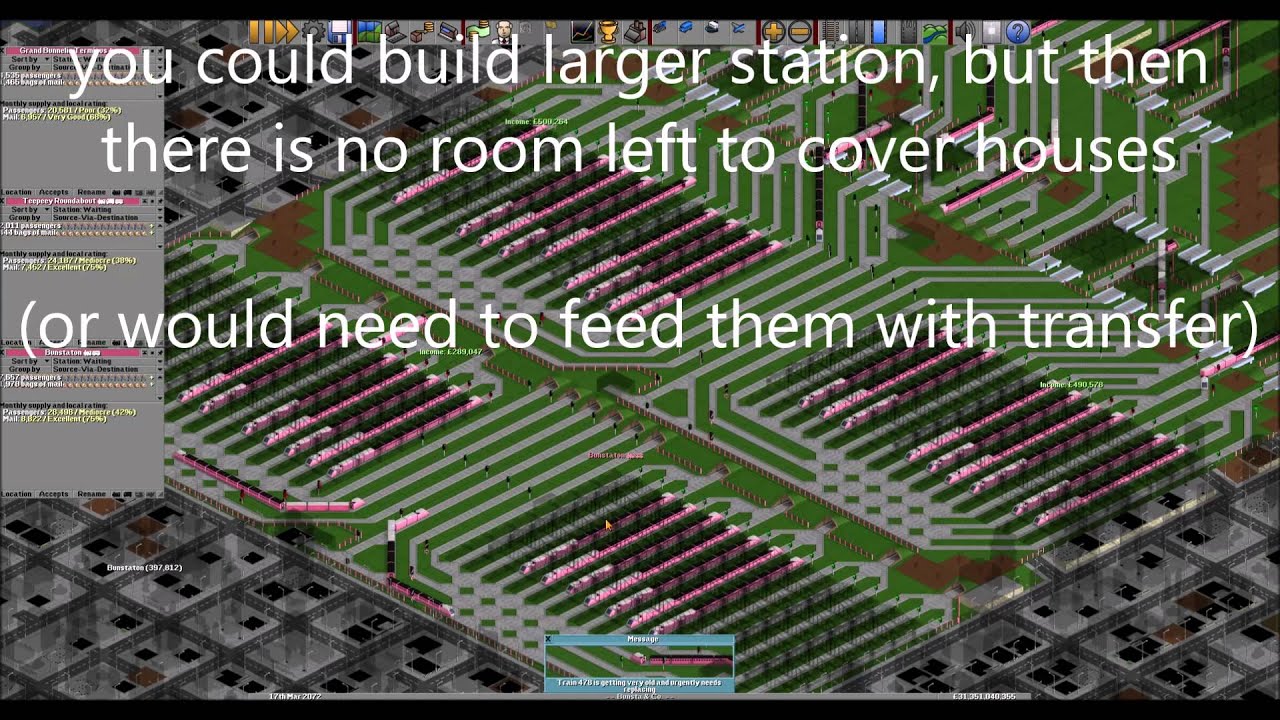 OpenTTD very large train stations
