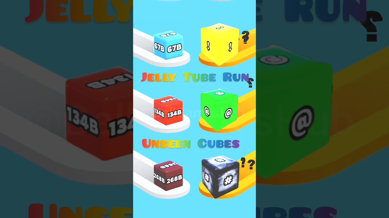🌌 Jelly Tube Run 2048 &ndash; Unseen Cubes (67B &rarr; @) #shorts