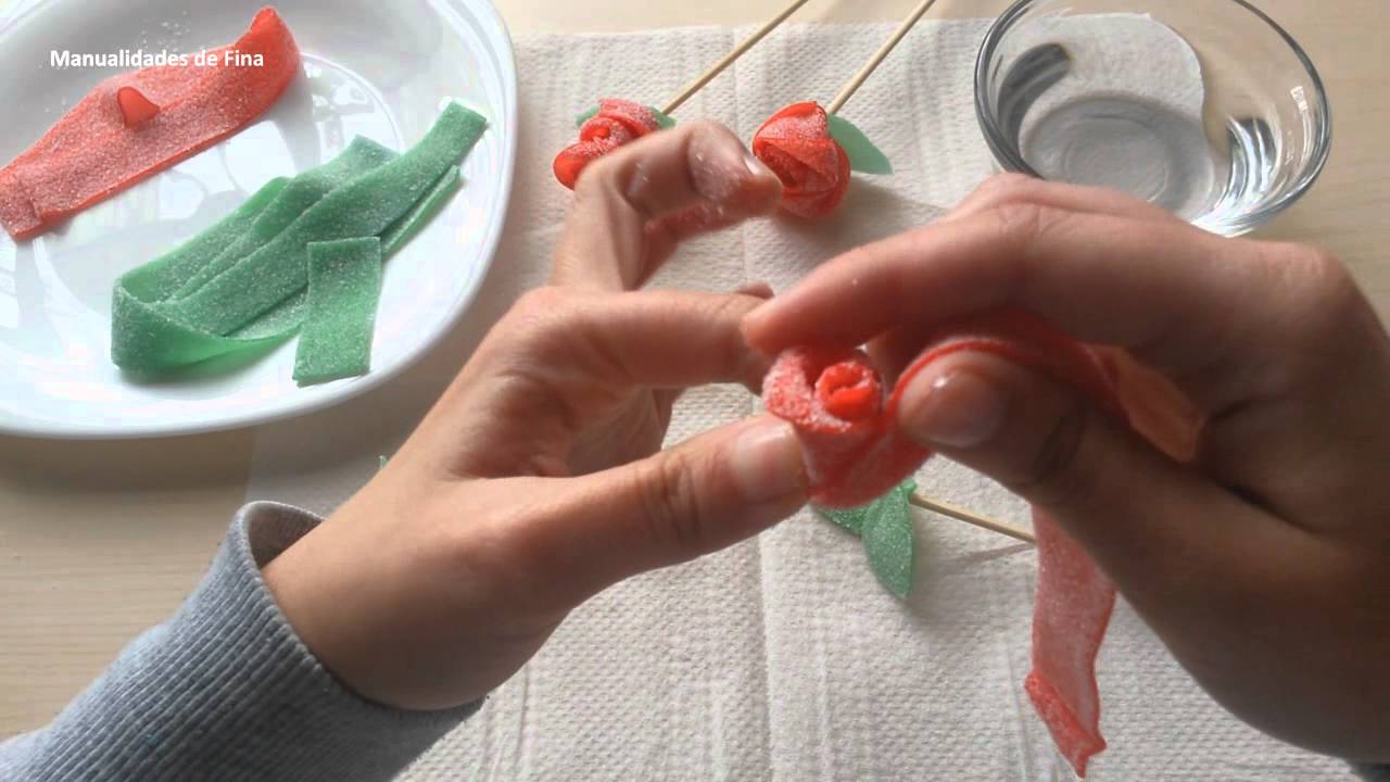 Rosas de chuches o gominolas. Candy roses. [Mother's Day - Valentine's Day]