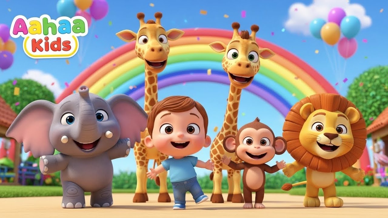 🐵🦁Animal Parade Song 🐘🦒 | Dance with Animals | Fun Kids Rhyme