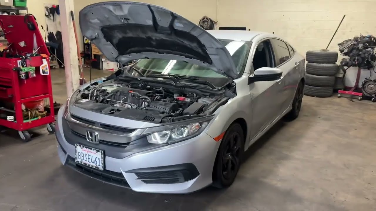 Замена стартера Honda Civic 2.0 2018 года (замена стартера Honda Civic 10-го поколения 2015-2022 ...