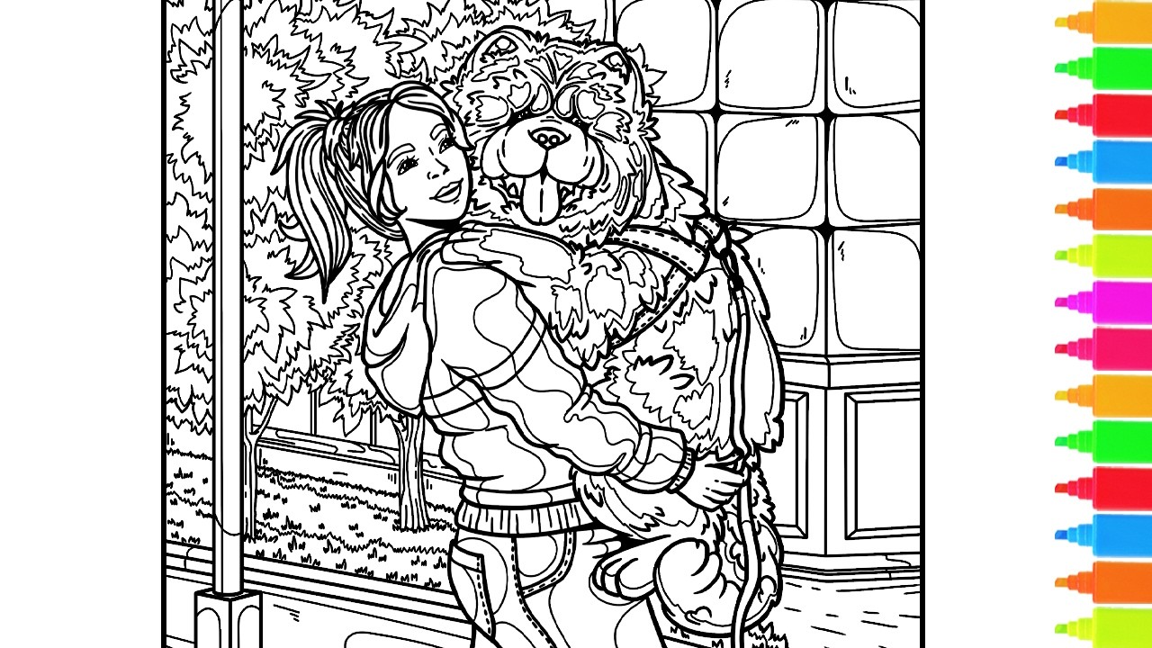 Coloring Big Boy, Eating Contest, Best Friends | Animals Coloring Pages