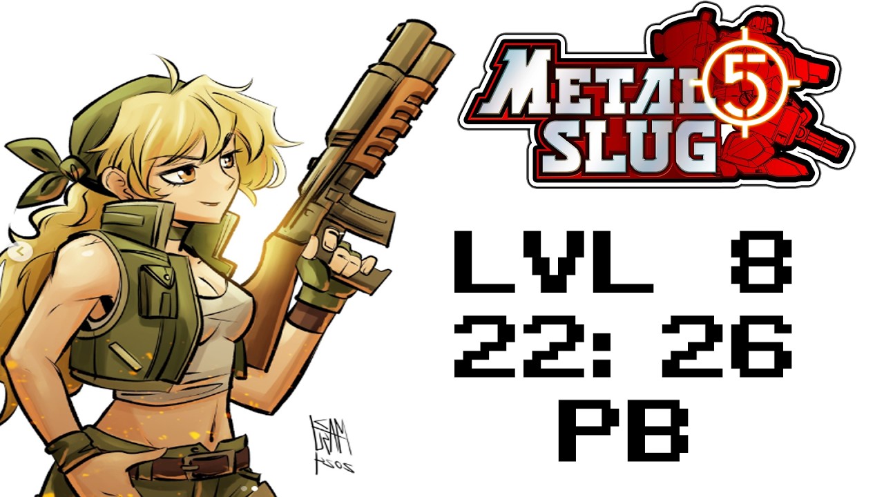 Metal Slug 5 - Speedrun - 1cc - LVL 8 - 22:26 PB