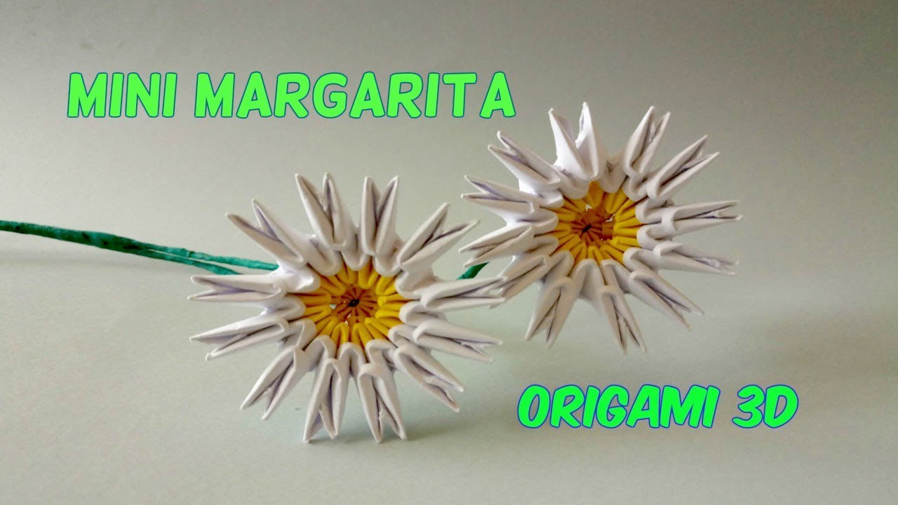 FLOR MINI MARGARITA fácil/ técnica JAPONESA/ ORIGAMI 3D
