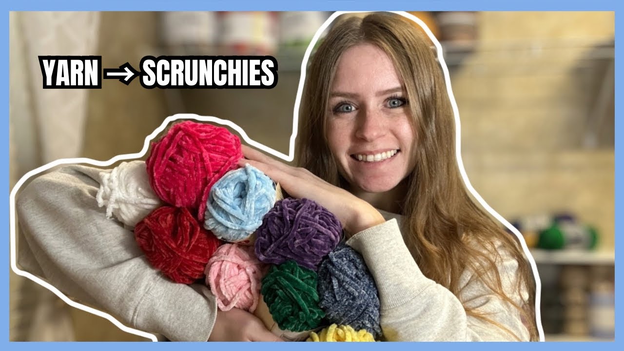 How Many Scrunchies Can I Crochet in a Day? | Dollar Tree Chenille Yarn