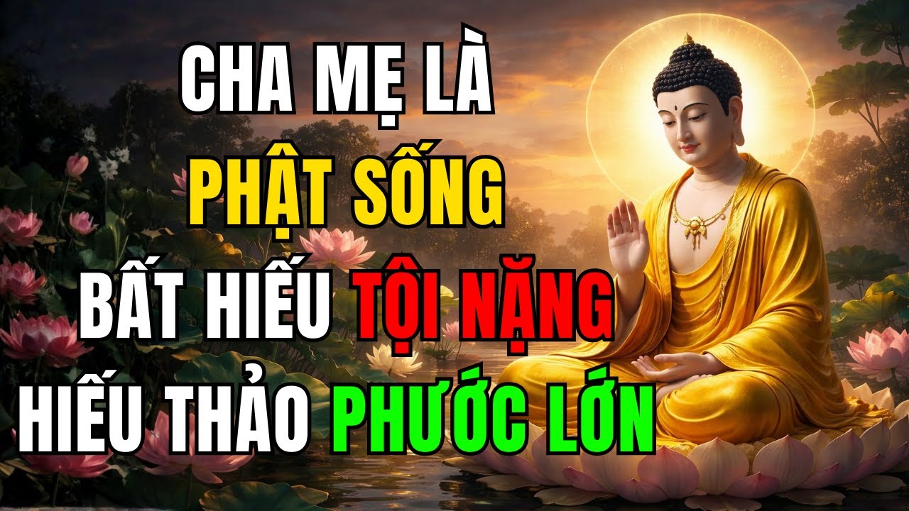 Bất hiếu tội nặng, hiếu thảo phước lớn, cha mẹ là Phật sống #LờiPhậtDạy #PhậtDạyTa