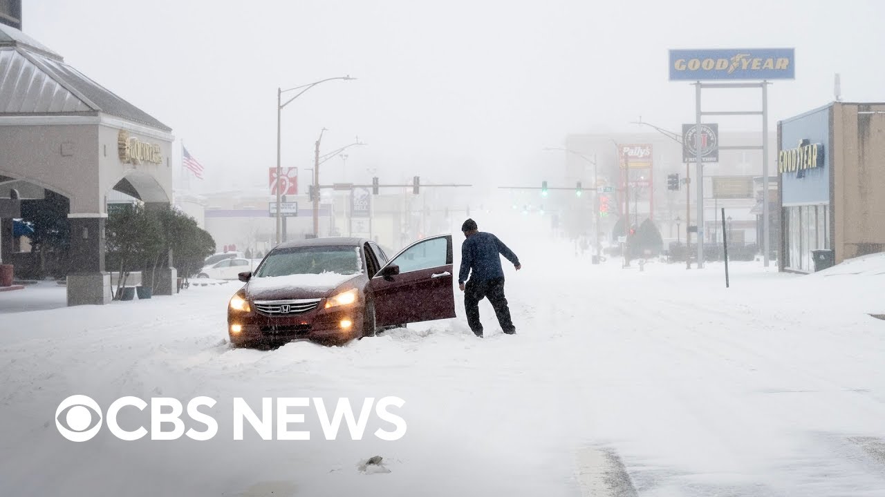 Initial videos of the massive winter storm
