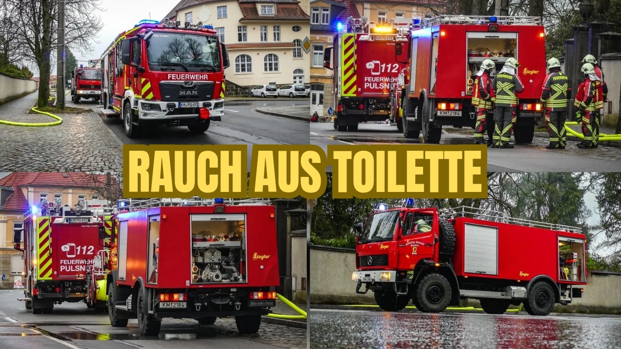 [Sirenenalarm] Brand Toilette auf Friedhof - Einsatzfahrten + Einsatzstelle