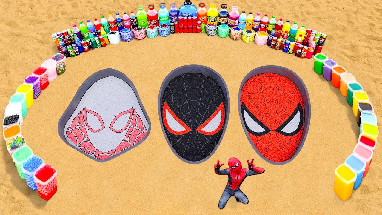 How to Make Spiderman Family with SpiderGwen, MilesMorales & Spiderman, Pepsi, Fanta, Cola vs Mentos