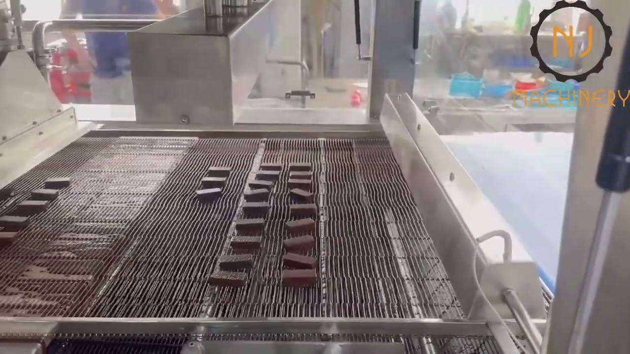 Chocolate Enrobing Line easy clean enrober head NJ Machinery