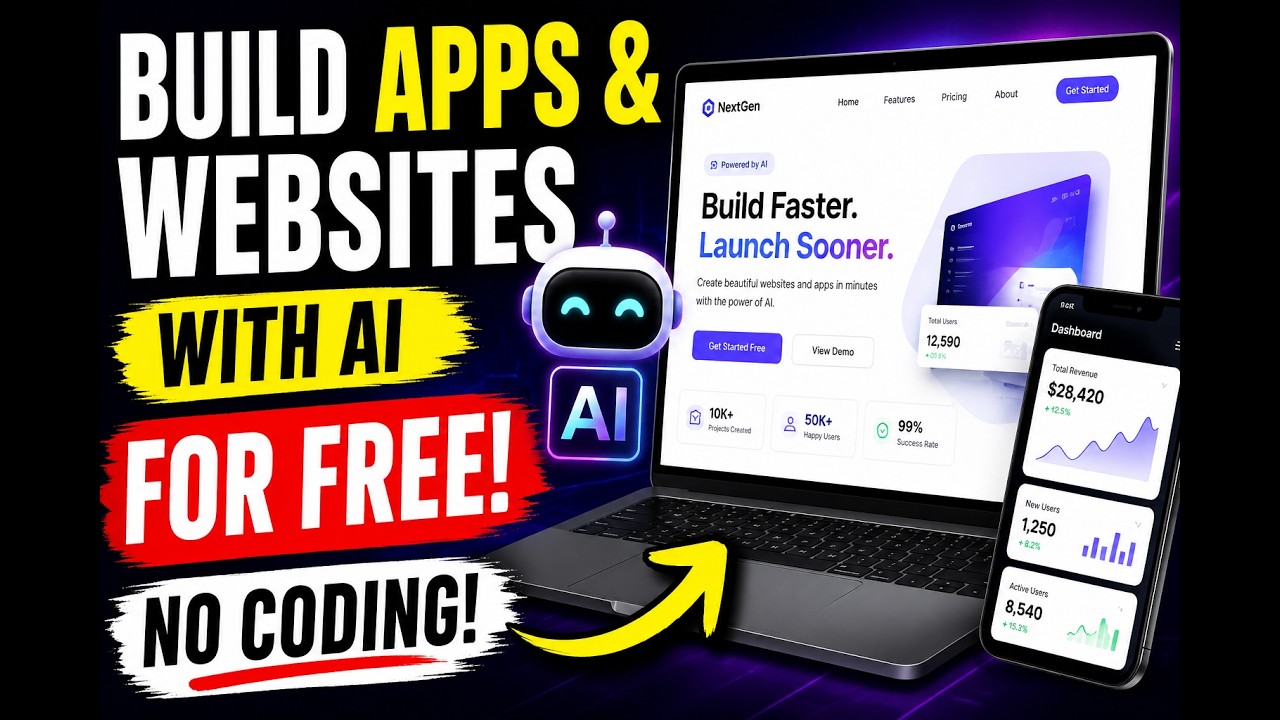 How to Build Apps & Websites with AI for FREE (No Coding Needed)