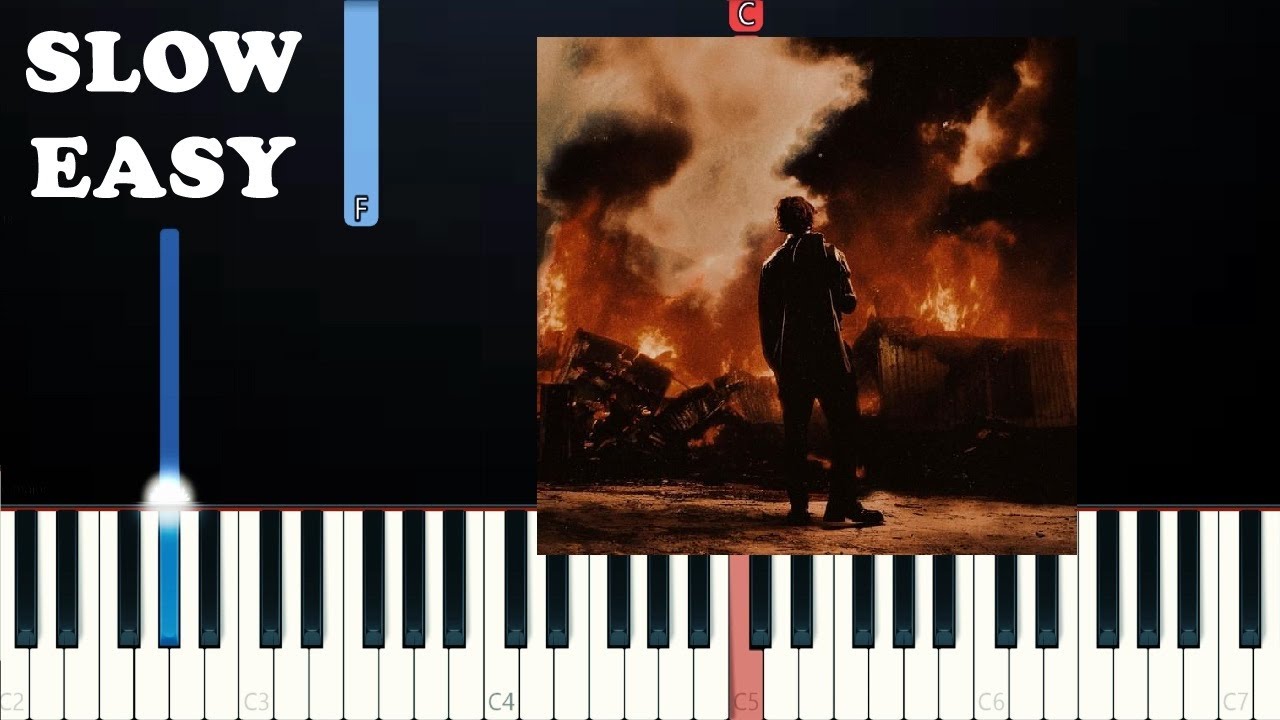 Chris Grey - LET THE WORLD BURN (EASY Piano Tutorial)
