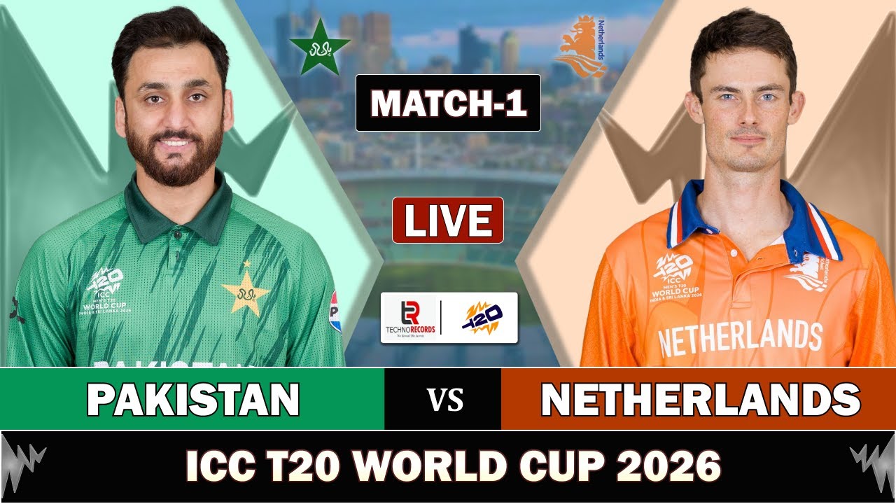 T20 WORLD CUP 2026: PAKISTAN vs NETHERLANDS MATCH 1 LIVE | PAK vs NED LIVE MATCH COMMENTARY PAK BAT