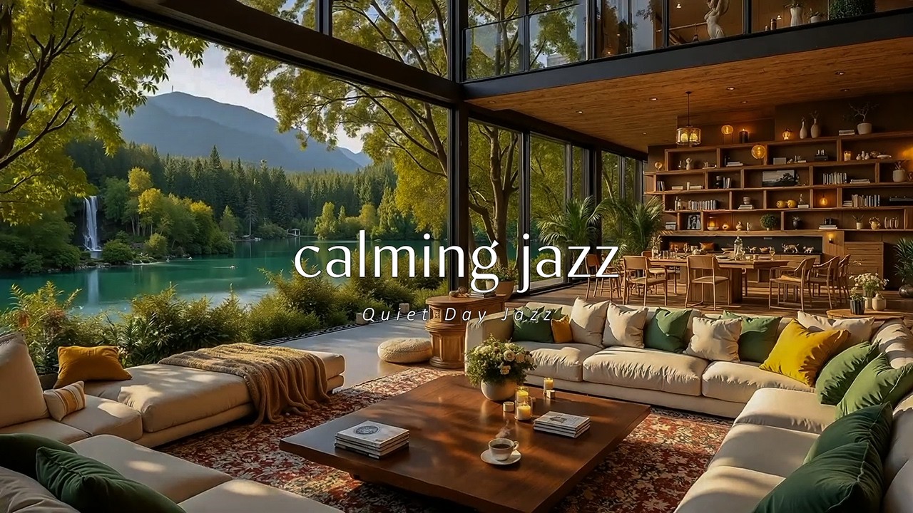 Calming Comfort Jazz in Forest Edge Living Room | Soothing Jazz Playlist to Letting the Mind Rest