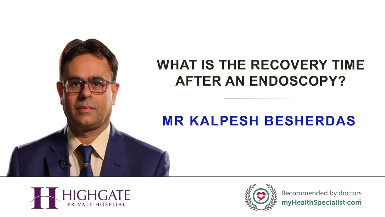 What is the recovery time after an endoscopy?