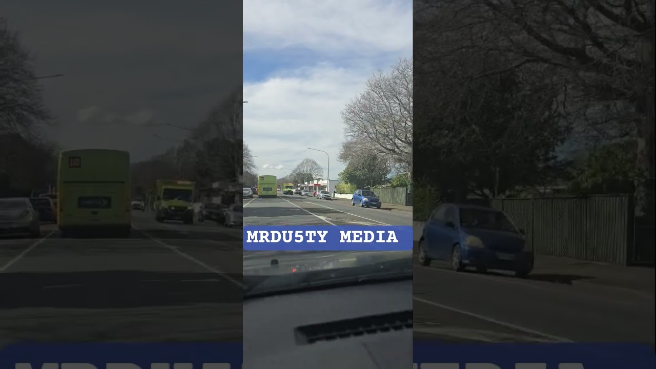 Wellington free ambulance responding to call light an sirens 