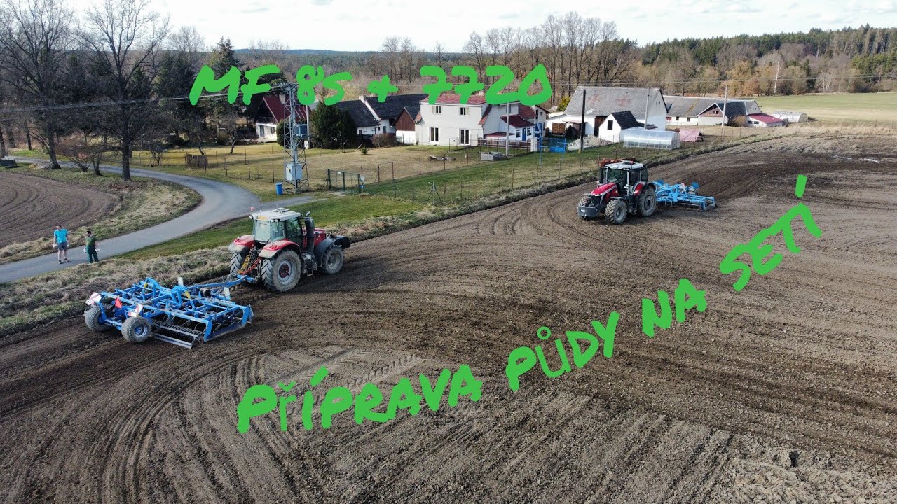PŘÍPRAVA NA SETÍ 2023||2x MASSEY FERGUSON 7720 a 8s 2x FARMET KOMPAKTOMAT 600|| ZD Opařany