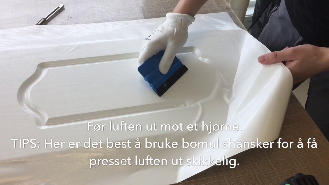 Kontaktplast på profilerte dører