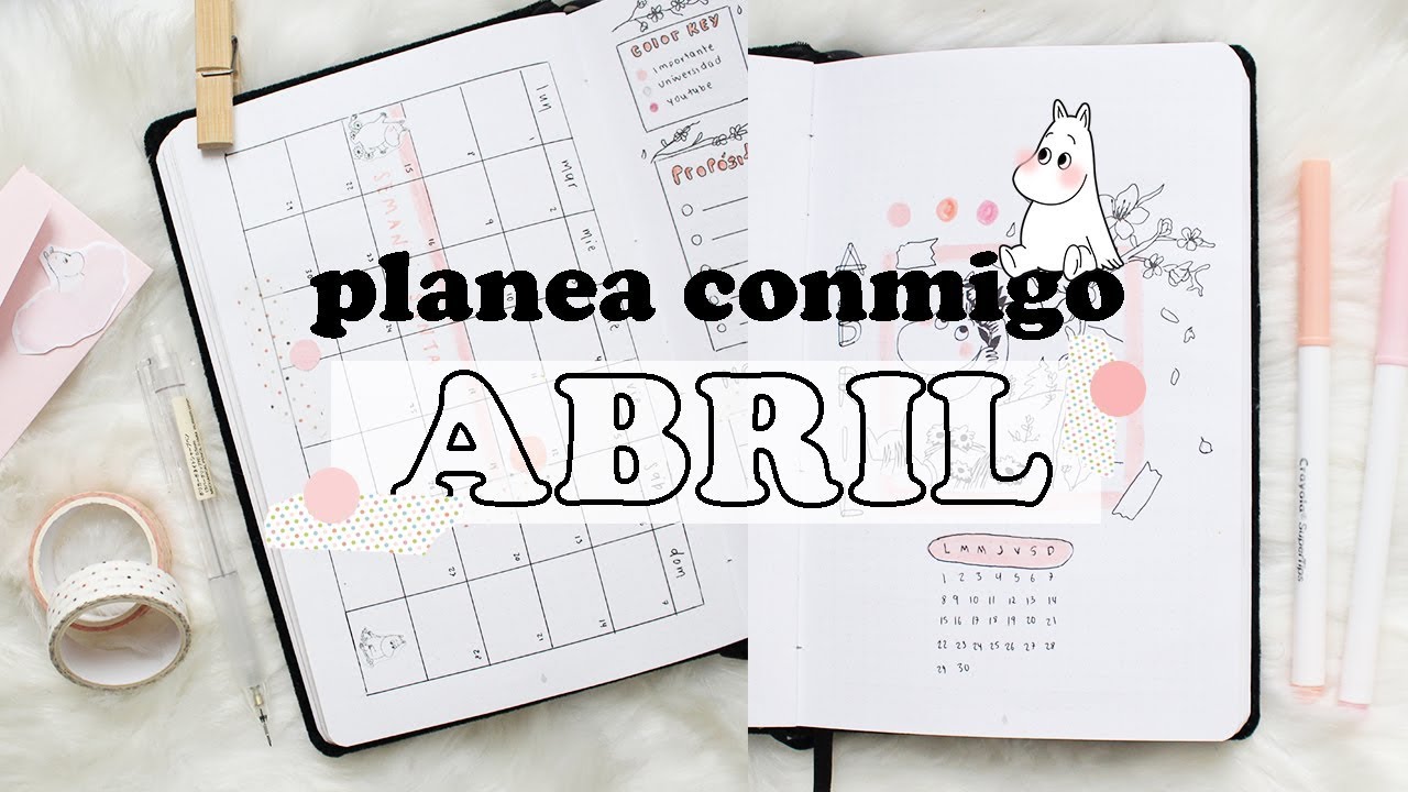BULLET JOURNAL: ABRIL 2019 // planea conmigo | sakura x moomin theme | sofiapricot