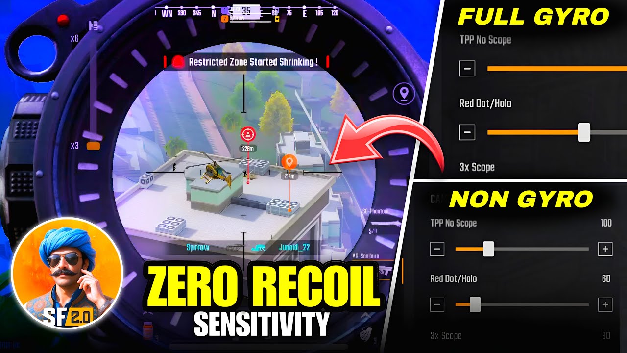 Best Headshot Sensitivity (GYRO + NON-GYRO) 🔥 ScarFall 2.0 No Recoil Setup