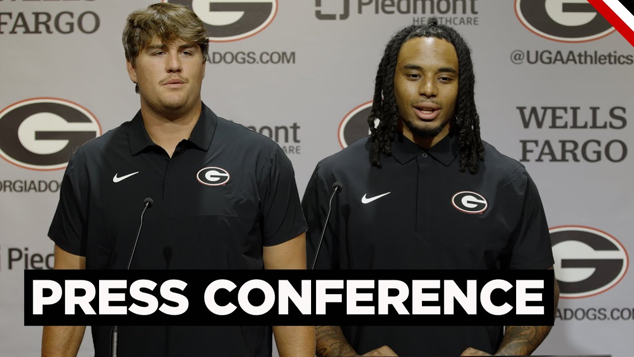 Georgia Football: Players Drew Bobo and Joenel Aguero Fall Camp Press Conference