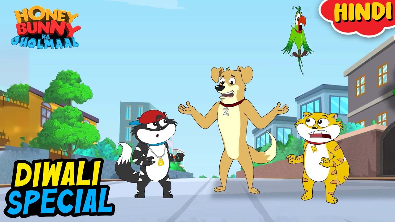 Diwali Special | Honey Bunny Best Scenes | Cartoon For Kids | Compilation - 1 | YO Kids Comedy