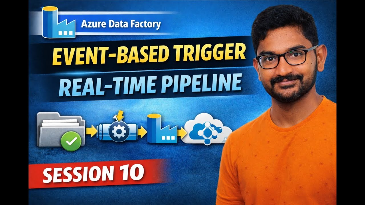 10. Azure Data Factory Session | Event-Based Trigger in ADF with Real-Time Use Cases | ADF Tutorial