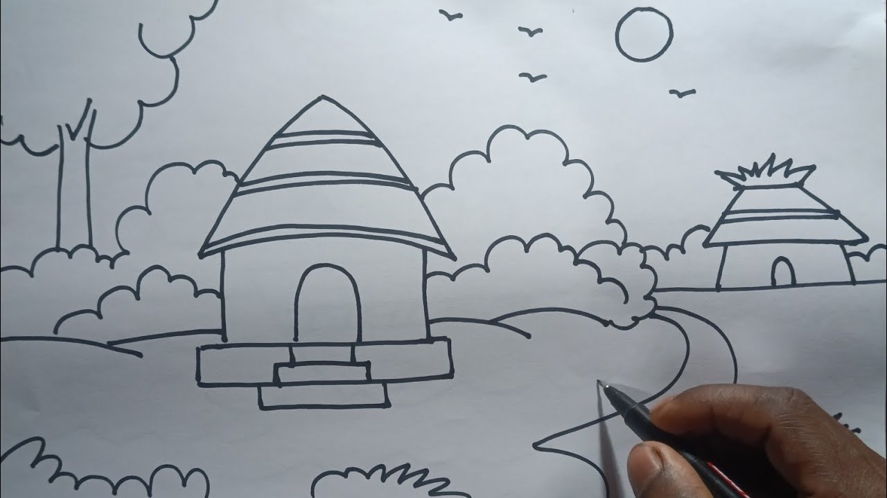 Scenery Drawing, Painting, and Coloring for Kids & Toddlers