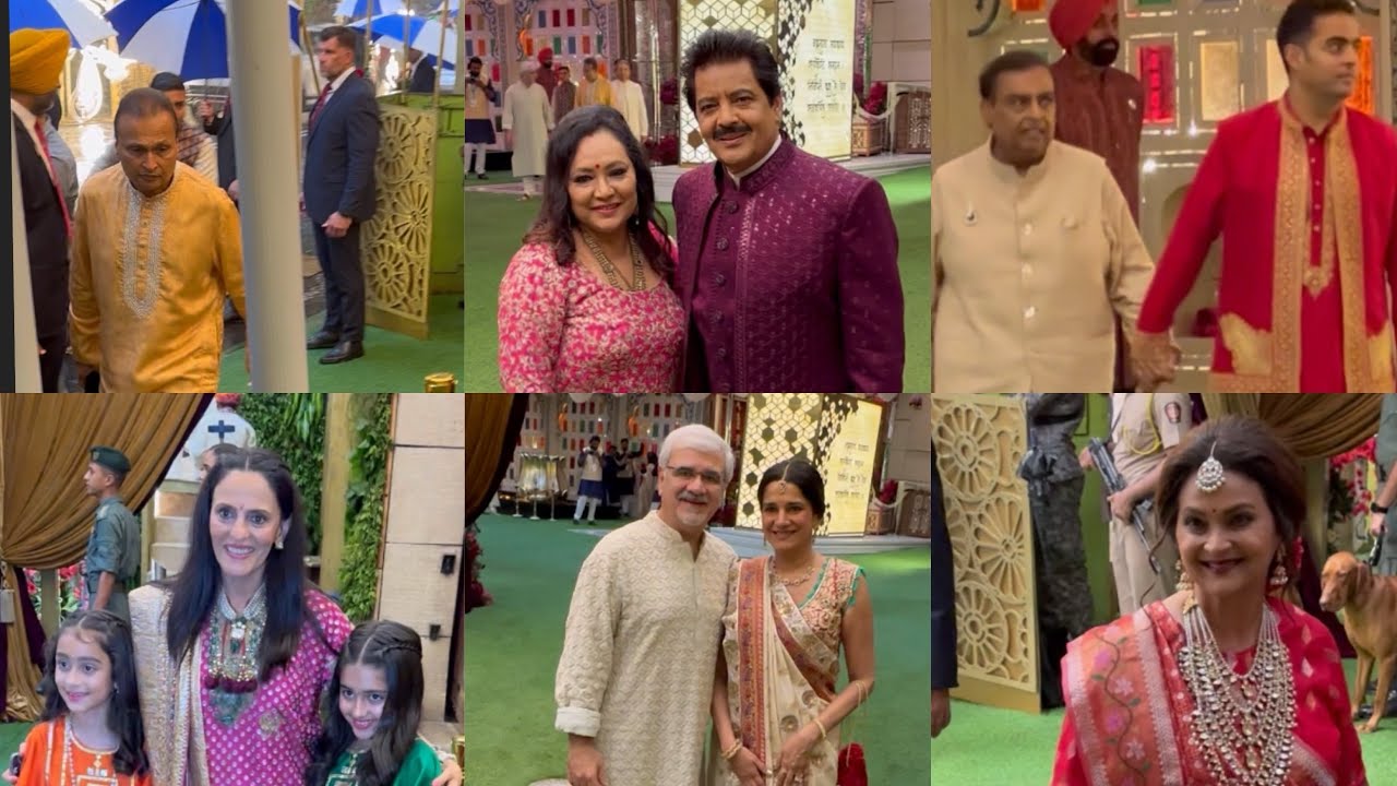 Anant Ambani Radhika merchant Haldi  ceremony mukesh ambani akash ambani anil Ambani & nita ambani