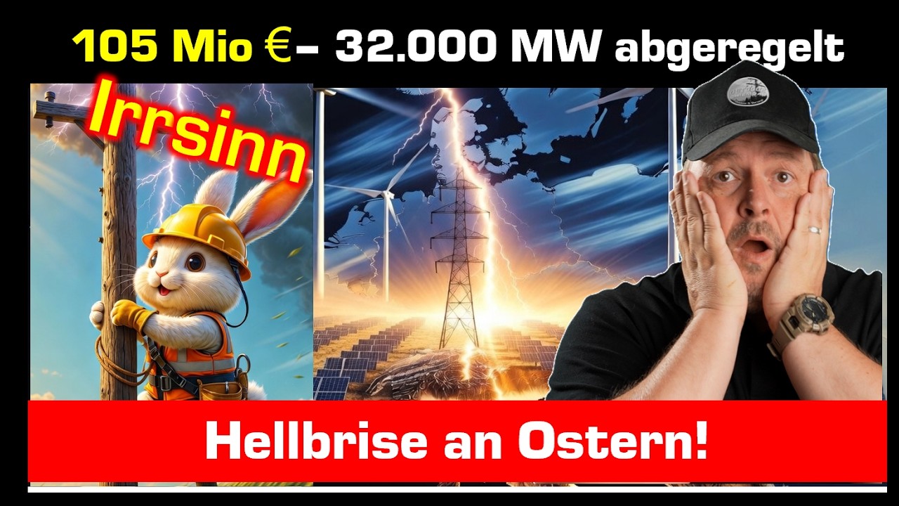 105 Mio &euro; Hellbrise Ostersonntag - 32.000 MW abgeregelt - Irrsinn