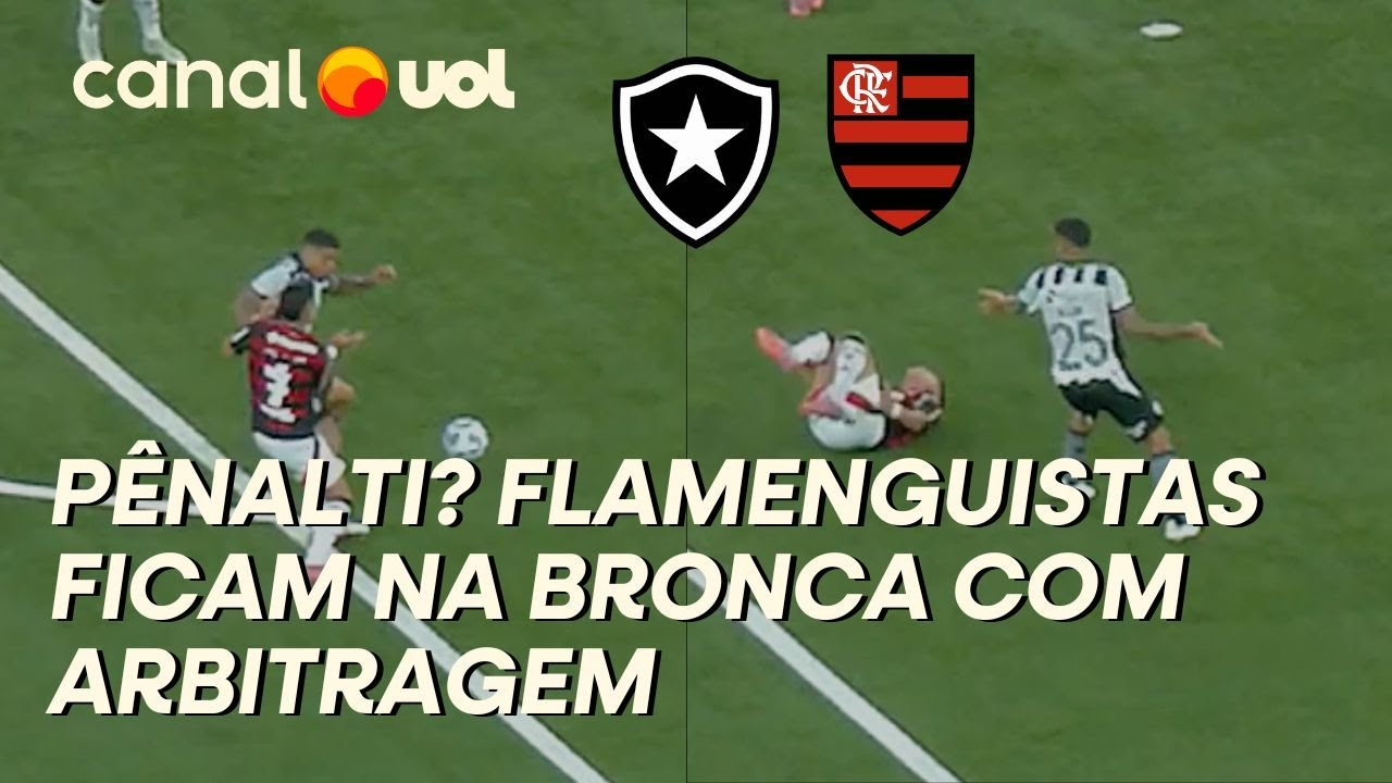 BOTAFOGO X FLAMENGO: P&Ecirc;NALTI? FLAMENGUISTAS RECLAMAM DE FALTA EM LUIZ ARA&Uacute;JO NA &Aacute;REA
